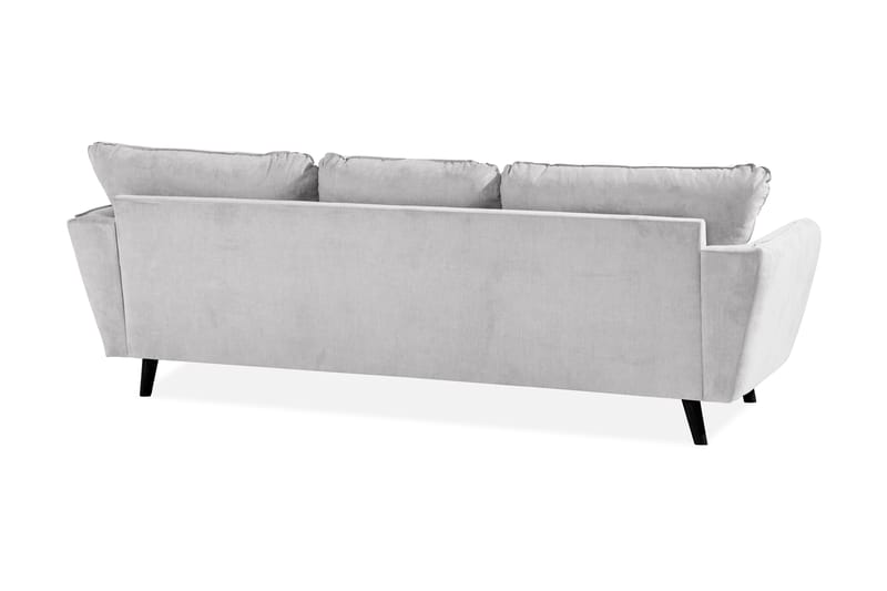 Trend Lyx 3-sits Högervänd L-formad Divansoffa i Tyg - Ljusgrå - Möbler - Soffa - Divansoffa & schäslongsoffa - 4 sits soffa med divan