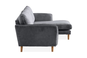 Trend Lyx 3-sits Högervänd L-formad Divansoffa i Tyg - Mörkgrå - Möbler - Soffa - Divansoffa & schäslongsoffa - 4 sits soffa med divan