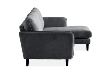 Trend Lyx 3-sits Högervänd L-formad Divansoffa i Tyg - Mörkgrå - Möbler - Soffa - Divansoffa & schäslongsoffa - 4 sits soffa med divan