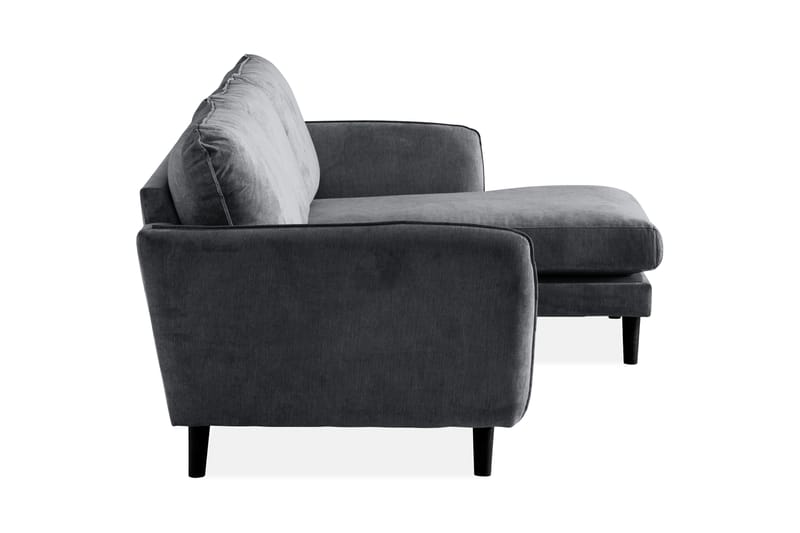 Trend Lyx 3-sits Högervänd L-formad Divansoffa i Tyg - Mörkgrå - Möbler - Soffa - Divansoffa & schäslongsoffa - 4 sits soffa med divan