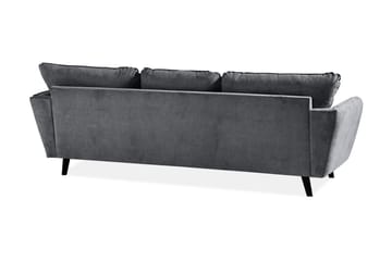 Trend Lyx 3-sits Högervänd L-formad Divansoffa i Tyg - Mörkgrå - Möbler - Soffa - Divansoffa & schäslongsoffa - 4 sits soffa med divan