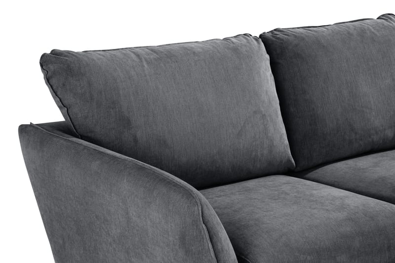 Trend Lyx 3-sits Högervänd L-formad Divansoffa i Tyg - Mörkgrå - Möbler - Soffa - Divansoffa & schäslongsoffa - 4 sits soffa med divan