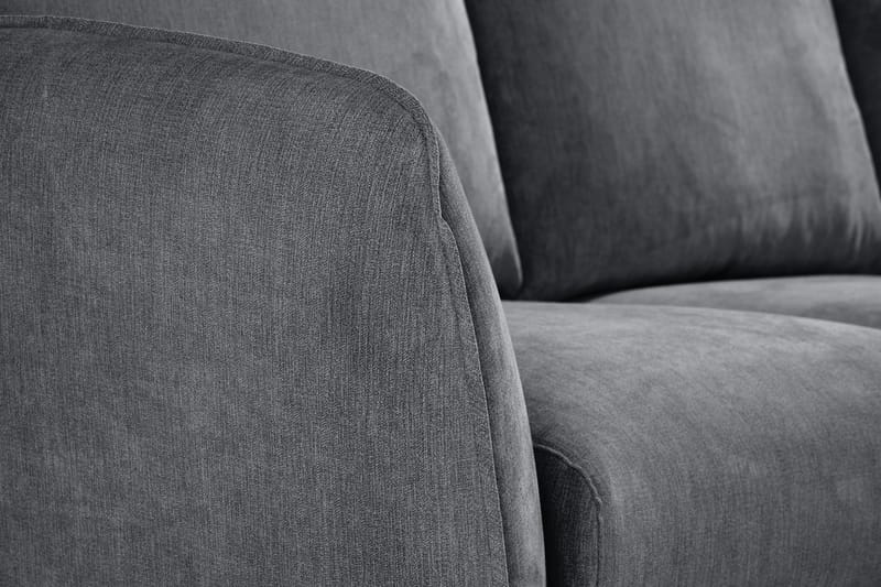 Trend Lyx 3-sits Högervänd L-formad Divansoffa i Tyg - Mörkgrå - Möbler - Soffa - Divansoffa & schäslongsoffa - 4 sits soffa med divan