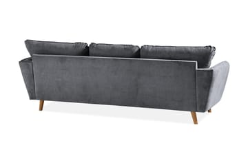 Trend Lyx 3-sits Högervänd L-formad Divansoffa i Tyg - Mörkgrå - Möbler - Soffa - Divansoffa & schäslongsoffa - 4 sits soffa med divan