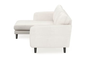Trend Lyx 3-sits Vänstervänd L-formad Divansoffa i Bouclé - Vit - Möbler - Soffa - Divansoffa & schäslongsoffa - 4 sits soffa med divan