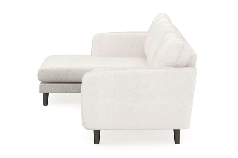 Trend Lyx 3-sits Vänstervänd L-formad Divansoffa i Bouclé - Vit - Möbler - Soffa - Divansoffa & schäslongsoffa - 4 sits soffa med divan
