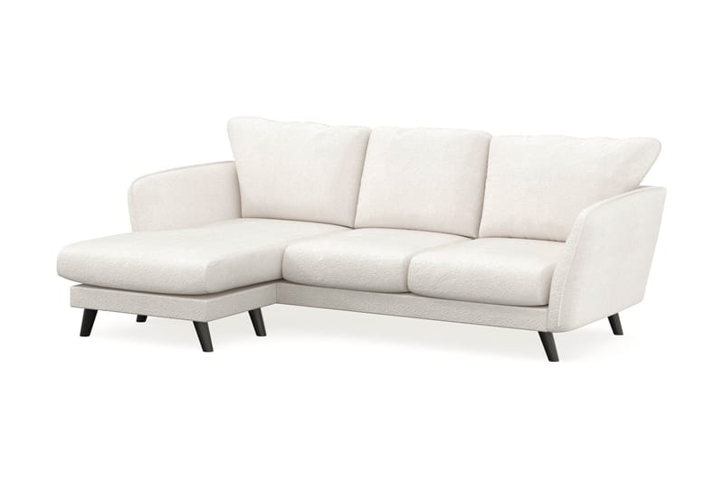 Trend Lyx 3-sits Vänstervänd L-formad Divansoffa i Bouclé - Vit - Möbler - Soffa - Divansoffa & schäslongsoffa - 4 sits soffa med divan