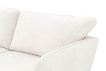 Trend Lyx 3-sits Vänstervänd L-formad Divansoffa i Bouclé - Vit - Möbler - Soffa - Divansoffa & schäslongsoffa - 4 sits soffa med divan