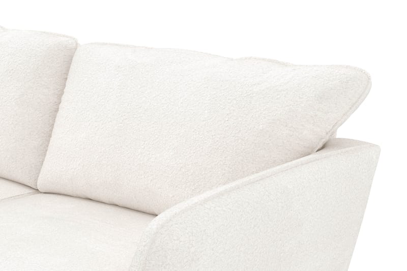 Trend Lyx 3-sits Vänstervänd L-formad Divansoffa i Bouclé - Vit - Möbler - Soffa - Divansoffa & schäslongsoffa - 4 sits soffa med divan