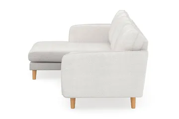 Trend Lyx 3-sits Vänstervänd L-formad Divansoffa i Bouclé - Vit - Möbler - Soffa - Divansoffa & schäslongsoffa - 4 sits soffa med divan