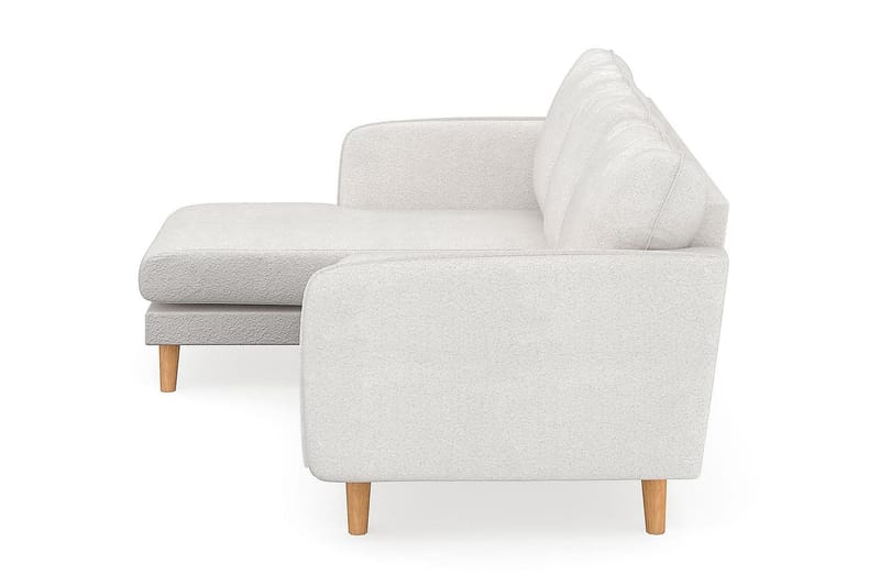 Trend Lyx 3-sits Vänstervänd L-formad Divansoffa i Bouclé - Vit - Möbler - Soffa - Divansoffa & schäslongsoffa - 4 sits soffa med divan