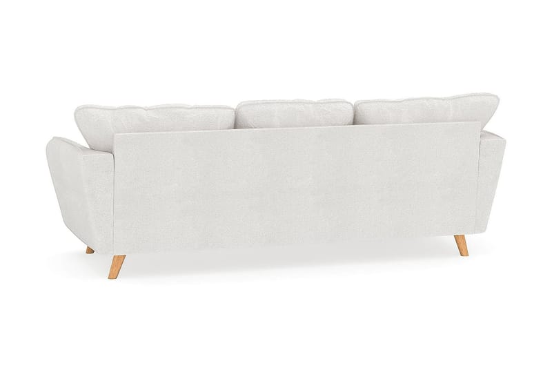 Trend Lyx 3-sits Vänstervänd L-formad Divansoffa i Bouclé - Vit - Möbler - Soffa - Divansoffa & schäslongsoffa - 4 sits soffa med divan