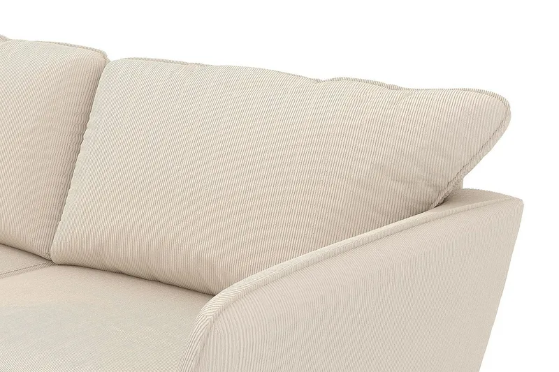 Trend Lyx 3-sits Vänstervänd L-formad Divansoffa i Manchester - Beige - Möbler - Soffa - Divansoffa & schäslongsoffa - 4 sits soffa med divan