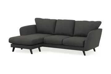 Trend Lyx 3-sits Vänstervänd L-formad Divansoffa i Manchester - Mörkgrå - Möbler - Soffa - Divansoffa & schäslongsoffa - 4 sits soffa med divan