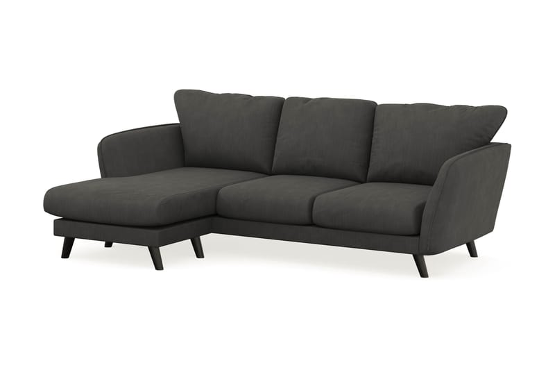 Trend Lyx 3-sits Vänstervänd L-formad Divansoffa i Manchester - Mörkgrå - Möbler - Soffa - Divansoffa & schäslongsoffa - 4 sits soffa med divan