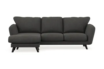 Trend Lyx 3-sits Vänstervänd L-formad Divansoffa i Manchester - Mörkgrå - Möbler - Soffa - Divansoffa & schäslongsoffa - 4 sits soffa med divan