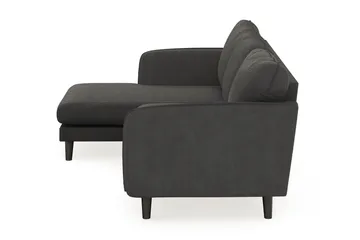 Trend Lyx 3-sits Vänstervänd L-formad Divansoffa i Manchester - Mörkgrå - Möbler - Soffa - Divansoffa & schäslongsoffa - 4 sits soffa med divan