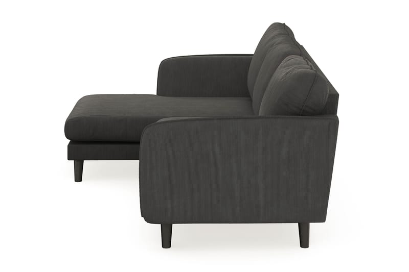 Trend Lyx 3-sits Vänstervänd L-formad Divansoffa i Manchester - Mörkgrå - Möbler - Soffa - Divansoffa & schäslongsoffa - 4 sits soffa med divan