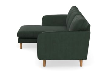 Trend Lyx 3-sits Vänstervänd L-formad Divansoffa i Manchester - Mörkgrön - Möbler - Soffa - Divansoffa & schäslongsoffa - 4 sits soffa med divan