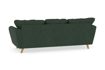 Trend Lyx 3-sits Vänstervänd L-formad Divansoffa i Manchester - Mörkgrön - Möbler - Soffa - Divansoffa & schäslongsoffa - 4 sits soffa med divan