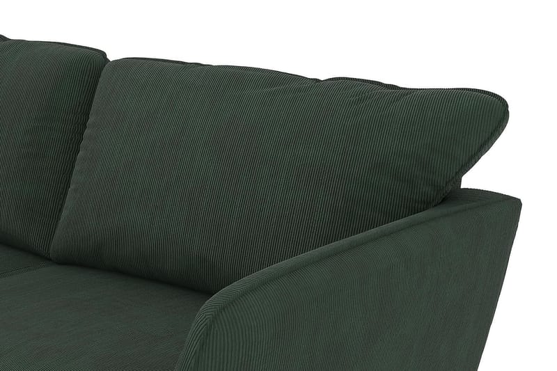 Trend Lyx 3-sits Vänstervänd L-formad Divansoffa i Manchester - Mörkgrön - Möbler - Soffa - Divansoffa & schäslongsoffa - 4 sits soffa med divan