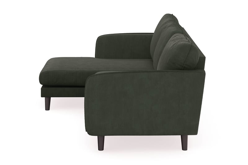 Trend Lyx 3-sits Vänstervänd L-formad Divansoffa i Manchester - Mörkgrön - Möbler - Soffa - Divansoffa & schäslongsoffa - 4 sits soffa med divan