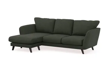 Trend Lyx 3-sits Vänstervänd L-formad Divansoffa i Manchester - Mörkgrön - Möbler - Soffa - Divansoffa & schäslongsoffa - 4 sits soffa med divan