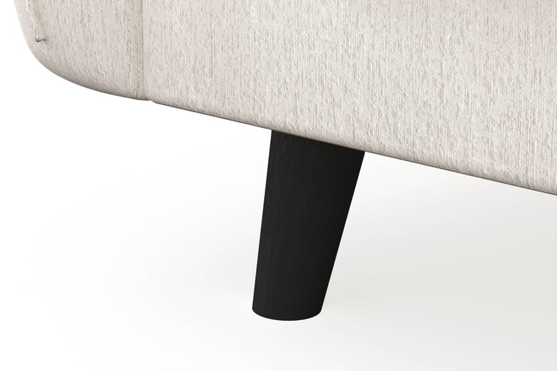 Trend Lyx 3-sits Vänstervänd L-formad Divansoffa i Sammet - Krämvit - Möbler - Soffa - Divansoffa & schäslongsoffa - 4 sits soffa med divan