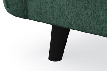 Trend Lyx 3-sits Vänstervänd L-formad Divansoffa i Sammet - Mörkgrön - Möbler - Soffa - Divansoffa & schäslongsoffa - 4 sits soffa med divan