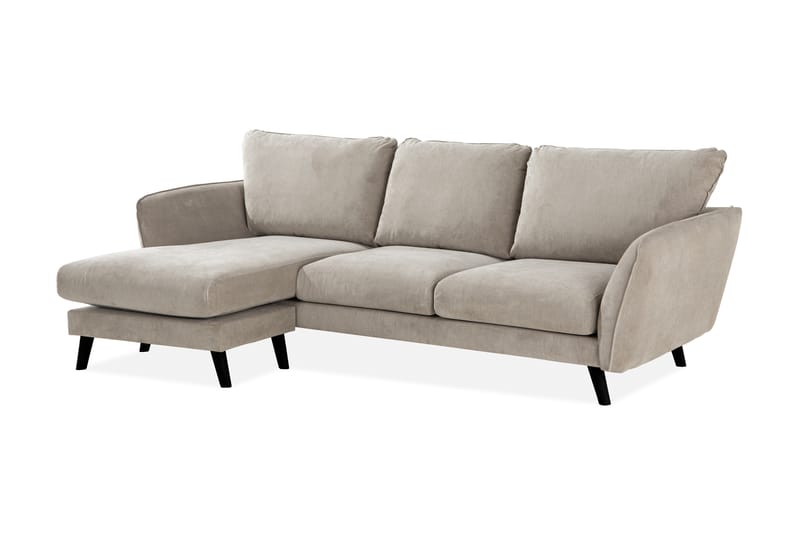 Trend Lyx 3-sits Vänstervänd L-formad Divansoffa i Tyg - Beige - Möbler - Soffa - Divansoffa & schäslongsoffa - 4 sits soffa med divan