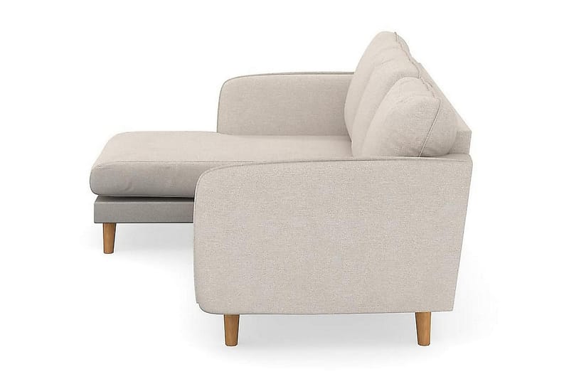 Trend Lyx 3-sits Vänstervänd L-formad Divansoffa i Tyg - Beige - Möbler - Soffa - Divansoffa & schäslongsoffa - 4 sits soffa med divan