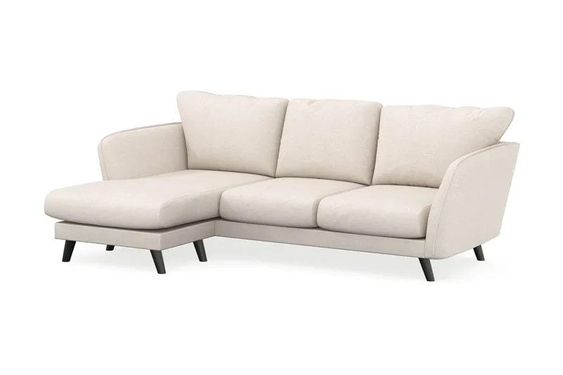 Trend Lyx 3-sits Vänstervänd L-formad Divansoffa i Tyg - Beige - Möbler - Soffa - Divansoffa & schäslongsoffa - 4 sits soffa med divan