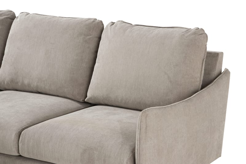 Trend Lyx 3-sits Vänstervänd L-formad Divansoffa i Tyg - Beige - Möbler - Soffa - Divansoffa & schäslongsoffa - 4 sits soffa med divan