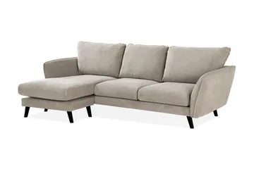 Trend Lyx 3-sits Vänstervänd L-formad Divansoffa i Tyg - Beige - Möbler - Soffa - Divansoffa & schäslongsoffa - 4 sits soffa med divan