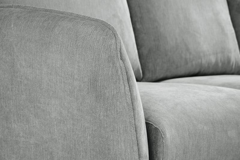 Trend Lyx 3-sits Vänstervänd L-formad Divansoffa i Tyg - Grå - Möbler - Soffa - Divansoffa & schäslongsoffa - 4 sits soffa med divan