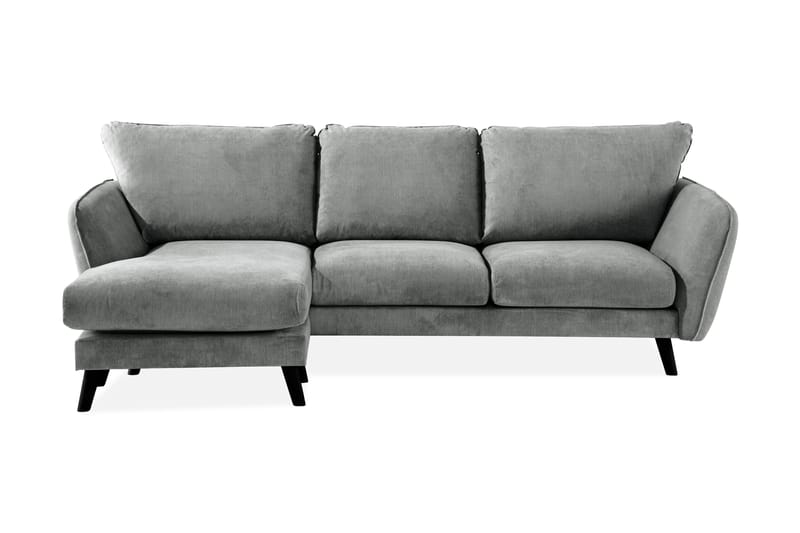 Trend Lyx 3-sits Vänstervänd L-formad Divansoffa i Tyg - Grå - Möbler - Soffa - Divansoffa & schäslongsoffa - 4 sits soffa med divan