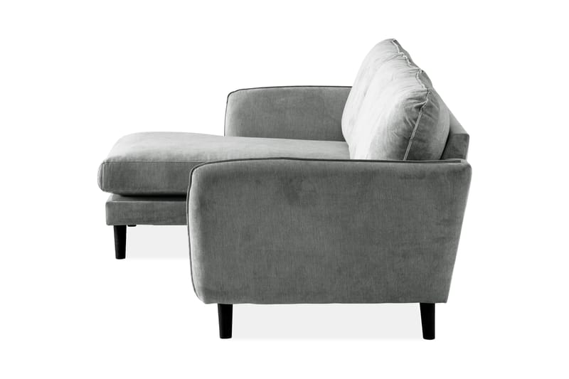 Trend Lyx 3-sits Vänstervänd L-formad Divansoffa i Tyg - Grå - Möbler - Soffa - Divansoffa & schäslongsoffa - 4 sits soffa med divan