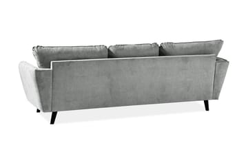 Trend Lyx 3-sits Vänstervänd L-formad Divansoffa i Tyg - Grå - Möbler - Soffa - Divansoffa & schäslongsoffa - 4 sits soffa med divan