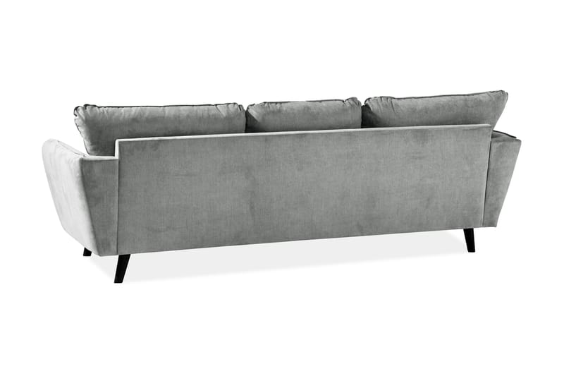 Trend Lyx 3-sits Vänstervänd L-formad Divansoffa i Tyg - Grå - Möbler - Soffa - Divansoffa & schäslongsoffa - 4 sits soffa med divan