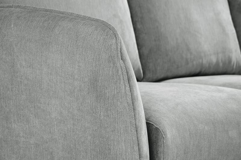 Trend Lyx 3-sits Vänstervänd L-formad Divansoffa i Tyg - Grå - Möbler - Soffa - Divansoffa & schäslongsoffa - 4 sits soffa med divan