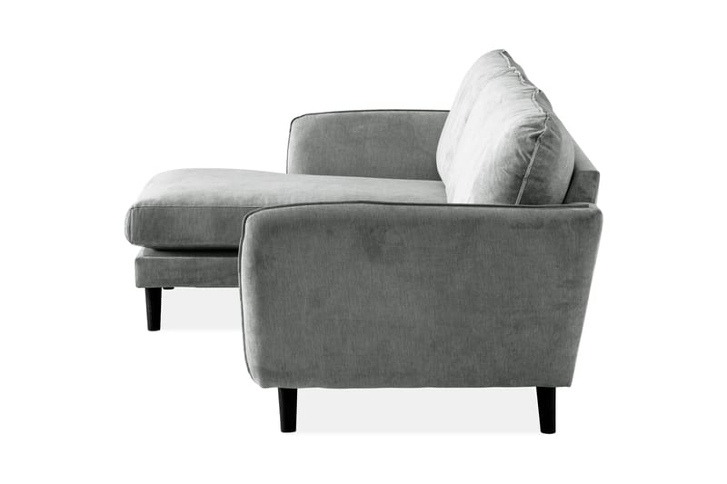 Trend Lyx 3-sits Vänstervänd L-formad Divansoffa i Tyg - Grå - Möbler - Soffa - Divansoffa & schäslongsoffa - 4 sits soffa med divan