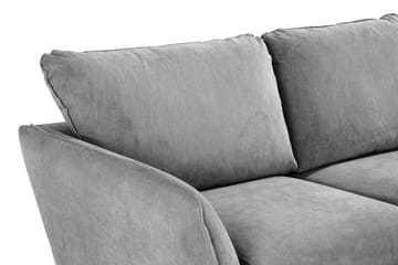 Trend Lyx 3-sits Vänstervänd L-formad Divansoffa i Tyg - Grå - Möbler - Soffa - Divansoffa & schäslongsoffa - 4 sits soffa med divan