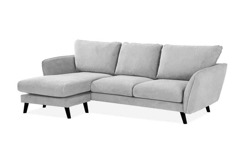 Trend Lyx 3-sits Vänstervänd L-formad Divansoffa i Tyg - Ljusgrå - Möbler - Soffa - Divansoffa & schäslongsoffa - 4 sits soffa med divan