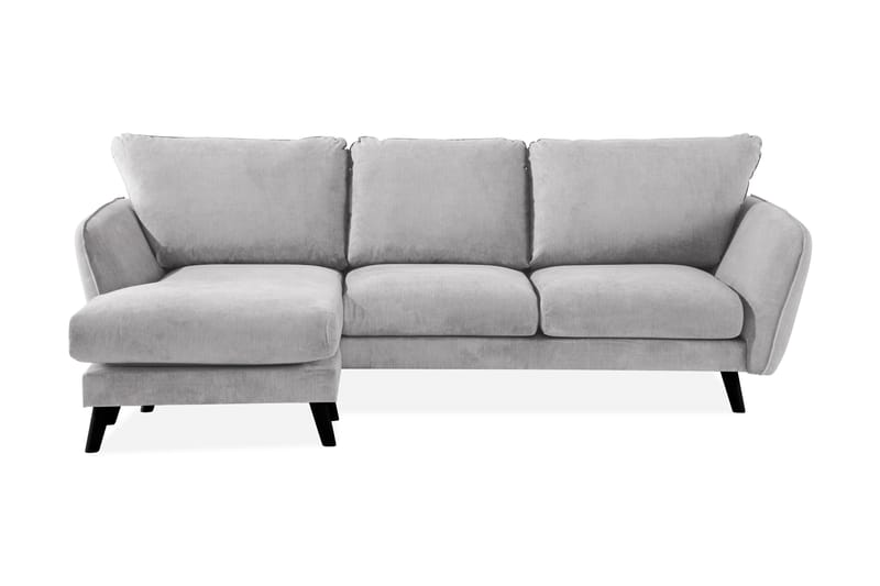 Trend Lyx 3-sits Vänstervänd L-formad Divansoffa i Tyg - Ljusgrå - Möbler - Soffa - Divansoffa & schäslongsoffa - 4 sits soffa med divan