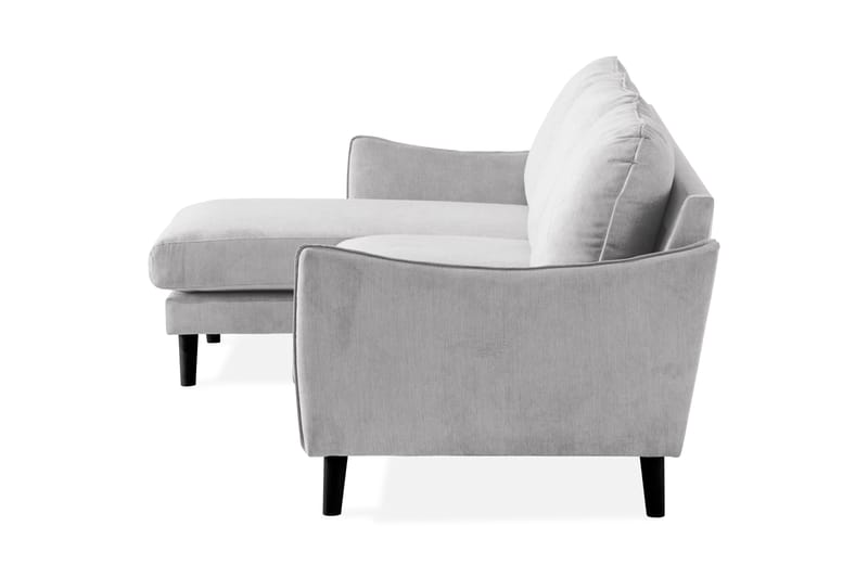 Trend Lyx 3-sits Vänstervänd L-formad Divansoffa i Tyg - Ljusgrå - Möbler - Soffa - Divansoffa & schäslongsoffa - 4 sits soffa med divan