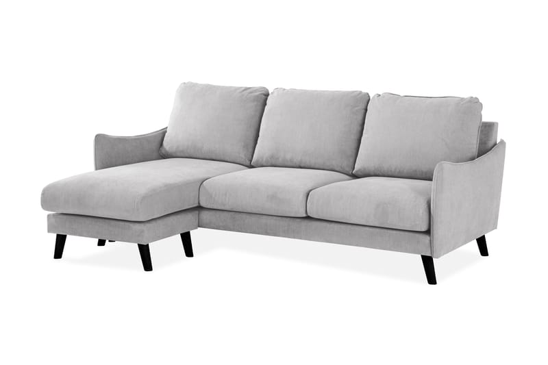 Trend Lyx 3-sits Vänstervänd L-formad Divansoffa i Tyg - Ljusgrå - Möbler - Soffa - Divansoffa & schäslongsoffa - 4 sits soffa med divan