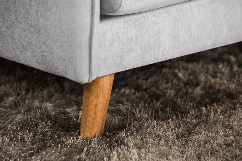 Trend Lyx 3-sits Vänstervänd L-formad Divansoffa i Tyg - Ljusgrå - Möbler - Soffa - Divansoffa & schäslongsoffa - 4 sits soffa med divan