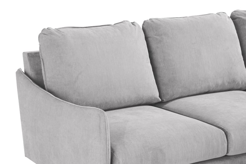 Trend Lyx 3-sits Vänstervänd L-formad Divansoffa i Tyg - Ljusgrå - Möbler - Soffa - Divansoffa & schäslongsoffa - 4 sits soffa med divan