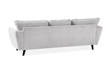 Trend Lyx 3-sits Vänstervänd L-formad Divansoffa i Tyg - Ljusgrå - Möbler - Soffa - Divansoffa & schäslongsoffa - 4 sits soffa med divan