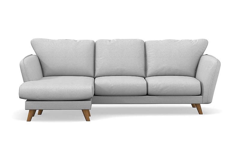 Trend Lyx 3-sits Vänstervänd L-formad Divansoffa i Tyg - Ljusgrå - Möbler - Soffa - Divansoffa & schäslongsoffa - 4 sits soffa med divan